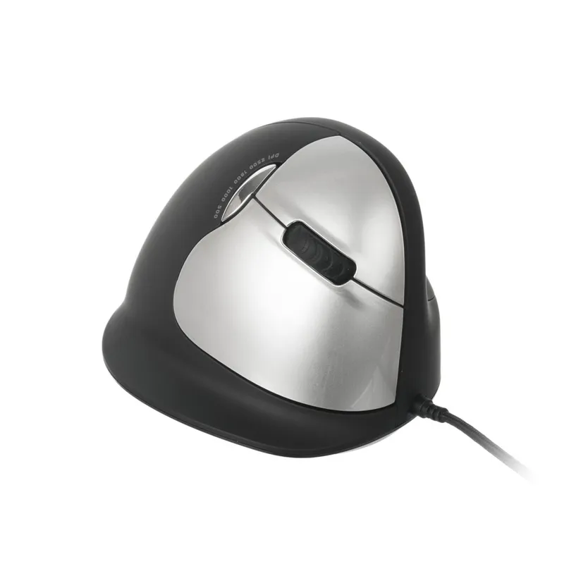 R-Go Ergonomisk Mus, large (ovan 185mm) höger - kabelansluten